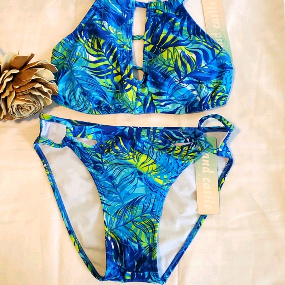 SAND CASTLE | Multi Blue Bikini Set. Sz. S